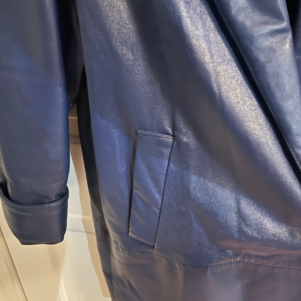 Blue Leather Jacket - image 3